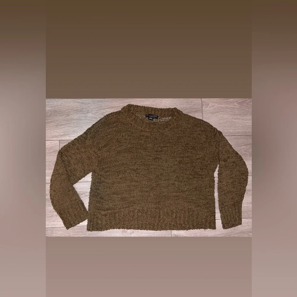 Social Standard By Sanctuary Crew Neck Olive Green Sweater Size XL Comfy EUC